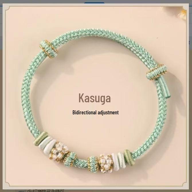 Dunhuang Red Pan Chang Knot Hand-Woven Bracelet – Wearable DIY Gift Accessory