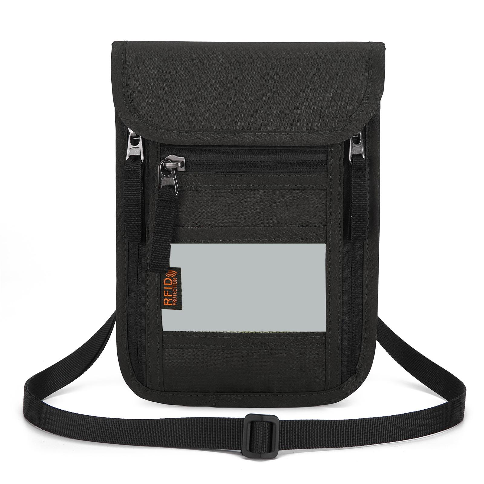 

Дорожный кошелек на шею, надежный кошелек на шею и держатель паспорта, дорожная сумка через плечо, дорожный органайзер, дорожные аксессуары чёрный