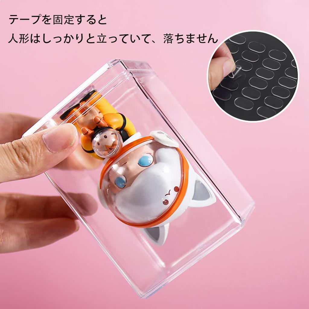 Clear Acrylic Display Box with Removable Doll Dustproof Acrylic Case for Mini Action Container Collection Case 12-Piece Shelves, Case, Figures,