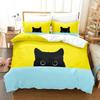 Anime Cute Artistic Cat Bedding Set Duvet Cover Bed Set Quilt Cover Pillowcase Comforter King Queen Size Boys Adult Bedding Set