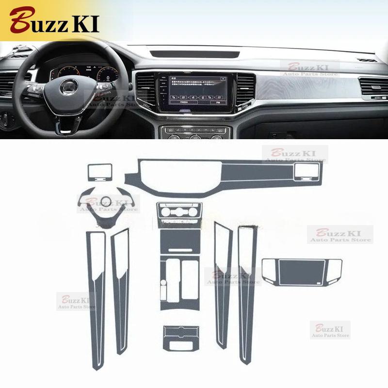 For Volkswagen Atlas 2017-Car Interior Film Dashboard piano board Shift center console Anti-scratch transparent TPU Car Film