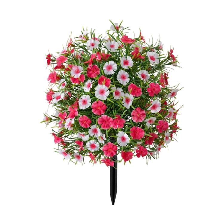 Realistic Plastic Artificial Flower Stake For Outdoor Garden Wedding Photography And Landscape Decoration