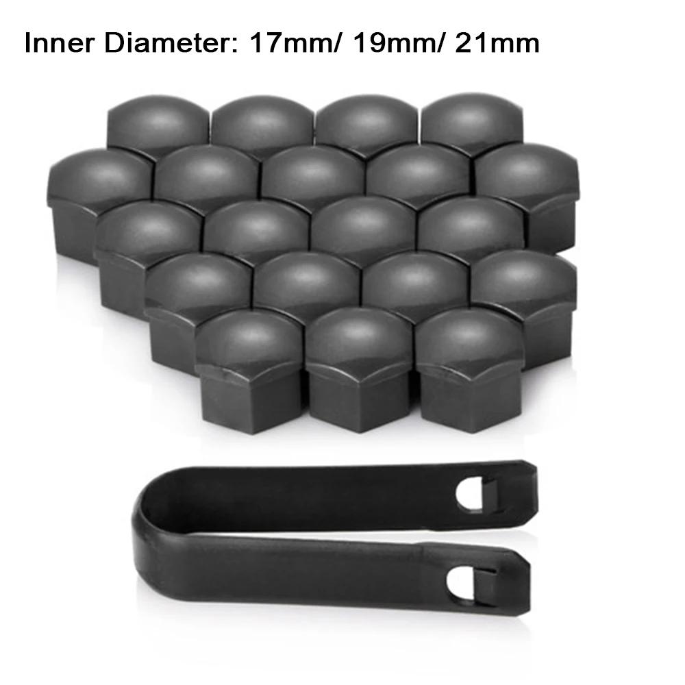 26Pcs Universal 17mm Plastic Car Wheel Nut Covers Bolt Cap Tire Screw Cap Wheel Hub Decorative Shell Nut Protective Cover