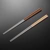 304 Stainless Steel Wooden Handle Fried Chopsticks Lengthened Chicken Wing Wood High Temperature Resistant Anti-scalding Fried Cake Hotel Tools
