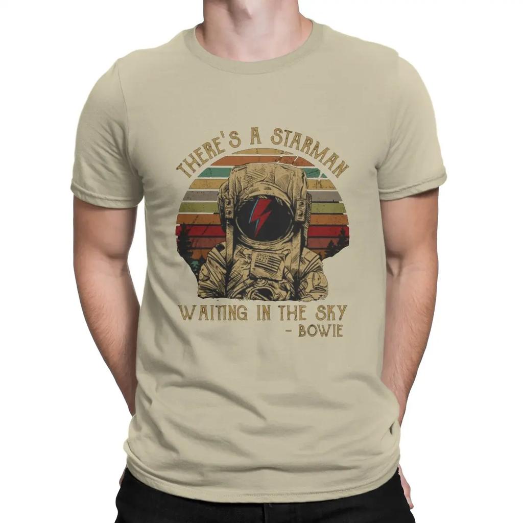 Humor Theres A Atarman T-Shirts Men Crewneck 100% Cotton T Shirt Cool Cool B-Bowie Short Sleeve Tees Printing Tops