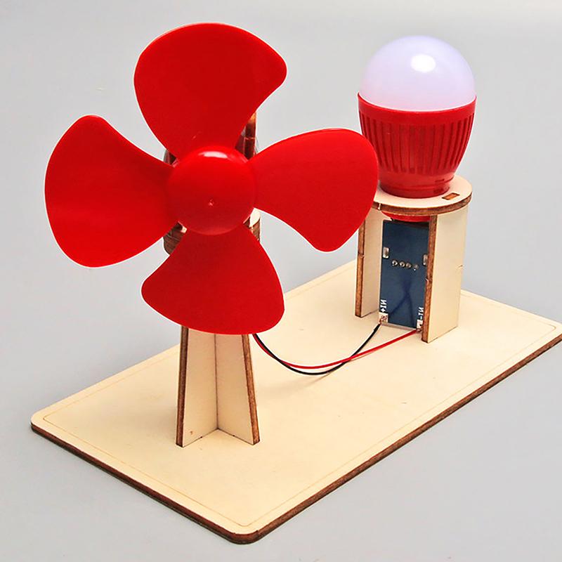 Diy Wind Generator Model Kids Science Toy Stem Technologia Gadget Wooden Physics Kit Educational Learning Toy For Children