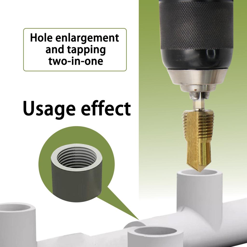 4/6 point hexagonal handle tapping lifting drill bit three blade step drilling water electrician PPR water pipe drilling tool