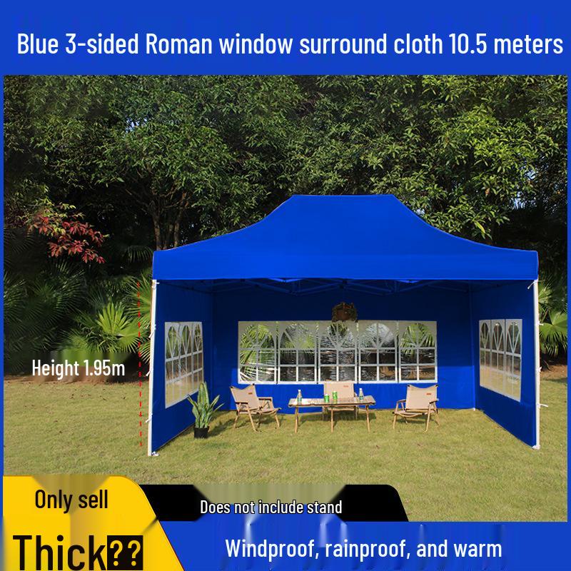 Transparent Tent Side Panel: Windproof & Waterproof Outdoor Canopy Enclosure with Thick Fabric and Durable Edging