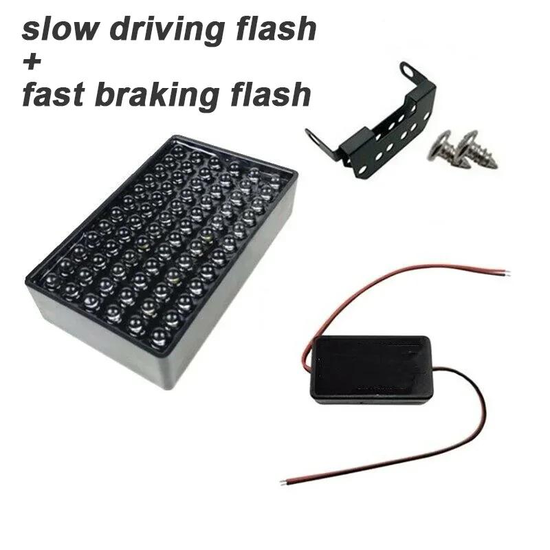 Universelles 12V 72-LED F1 Style Pilotenlicht Auto Rückbrems-Rücklicht (Klare/Rote Perlen)