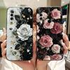 For Huawei Y6p MED-LX9 MED-LX9N Beautiful Bow Rose Painting Phone Case For Huawei Y6P 2020 Soft Silicone Shockproof Cases