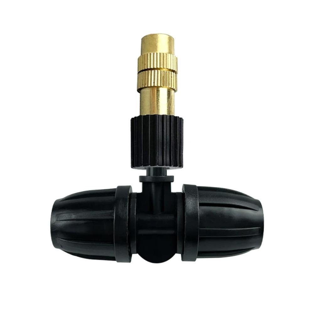 

Adjustable Copper Atomizing Nozzle T-Type Atomizing Sprinkler Plant Spraying чёрный