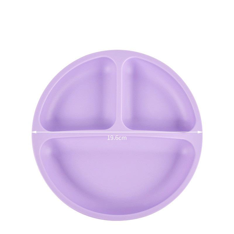 Food Grade Silicone Baby Feeding Plate with Compartments