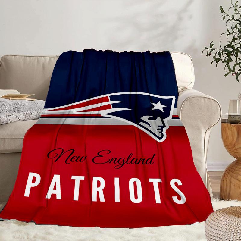 Patriots Team Spirit Portable Blanket/Soft Blanket Bedding Blanket Suitable for Travel Camping Living Rooms Offices Sofas Fan Gifts
