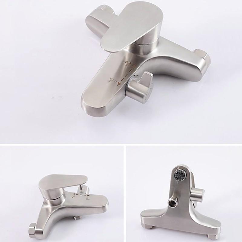 Household Stainless Steel Shower Faucet Ceramic Valve Core Bathtub Faucet Bathroom Hot And Cold Mixing Valve Faucet