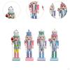 4Pcs 5 zoll Holz Nussknacker Mutter Puppe Figur Dekorationen Charming Farbe Nussknacker Hängen