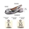 Bow thick heel bag head sandals women's summer new with skirt high-end fashion sandals tide