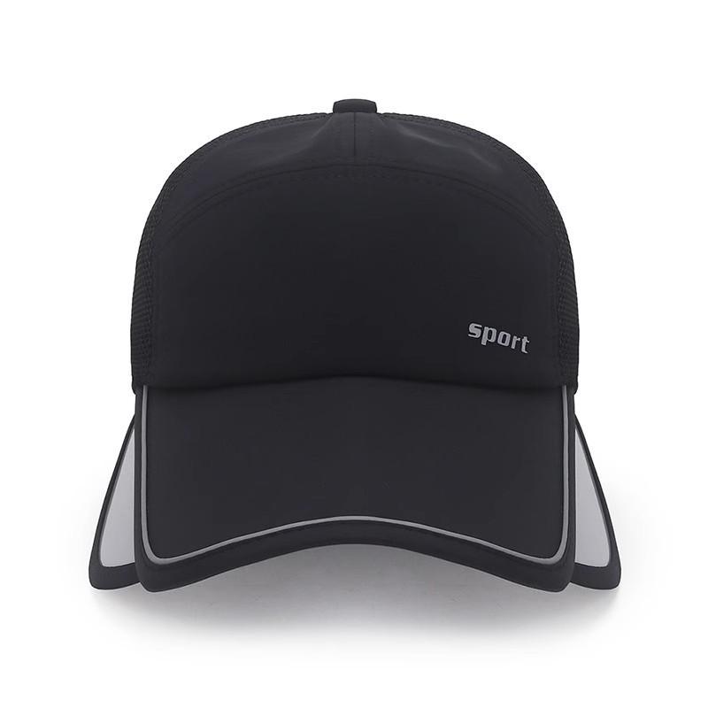 Reflective Sport Letters Hats Outdoor Retractable Large Men Women Shade Fishing