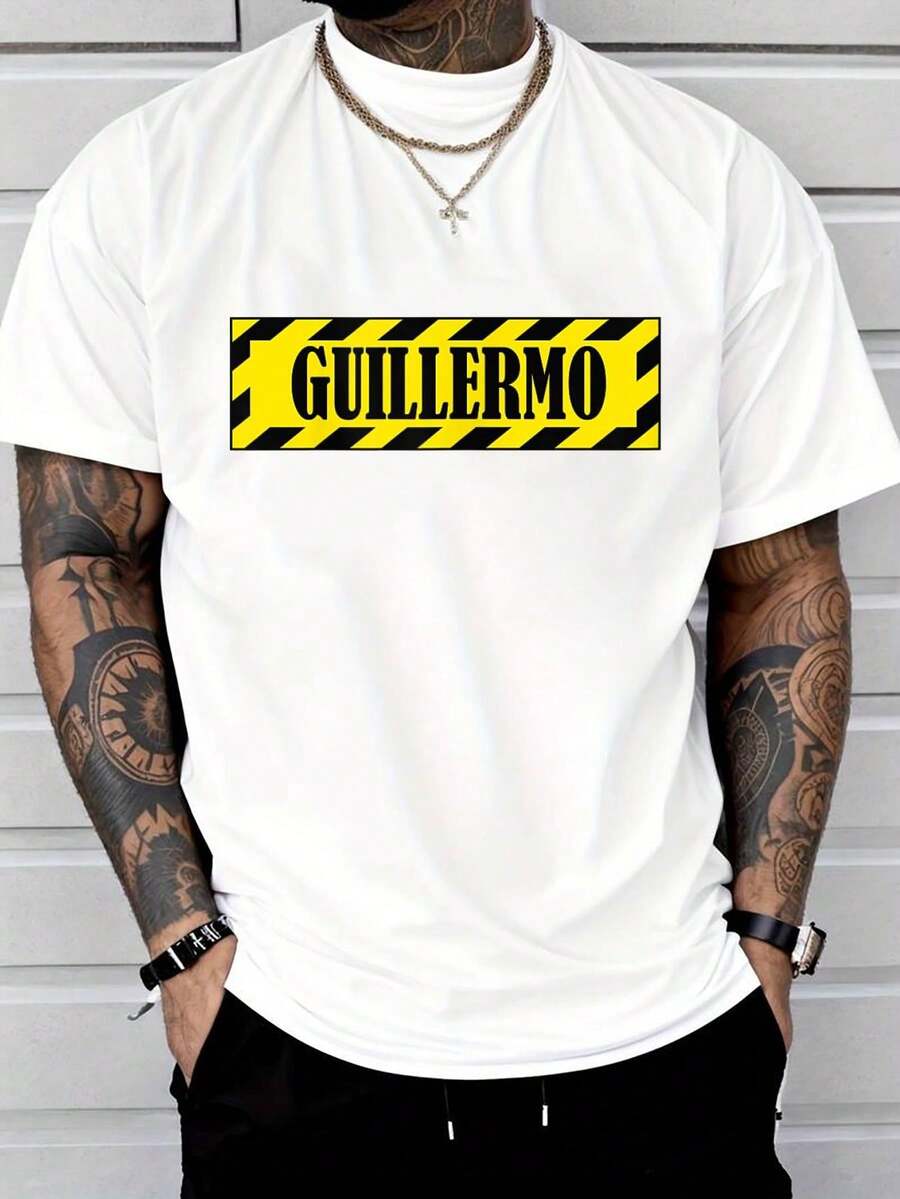 

Best Gift For Men Named Guillermo Boy Name Printed White Unisex T-Shirt XXXL