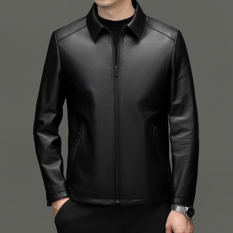 

Мужская кожаная куртка Yiliteng в деловом повседневном стиле 3XL