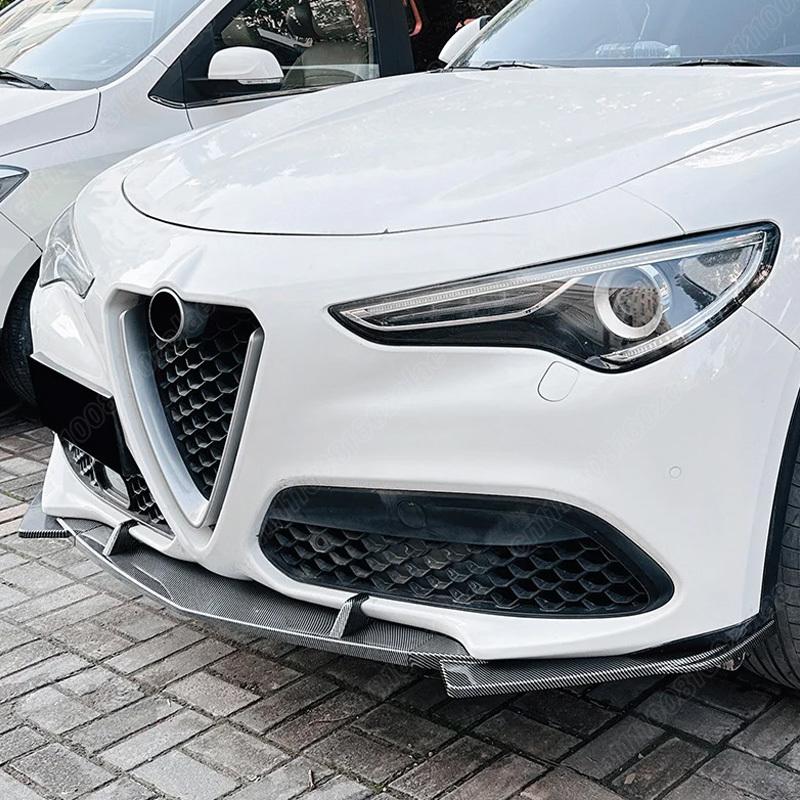 For Alfa Romeo Stelvio 2017 2018 2019 2020 2021 2022 2023 2024 2025 2026 Automobile Front Bumper Lip Body Modification Kit
