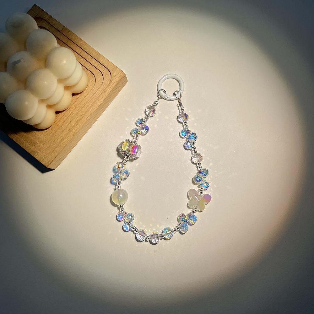 

Anti-Lost Phone Chain Teardrop Bead Camera Chain New Crystal Pendant розовый