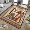 Egyptian Style Living Room Rug Ancient Culture Hieroglyphics Design Bedroom Floor Mat Anti Slip Carpet Can Be Machine Washed