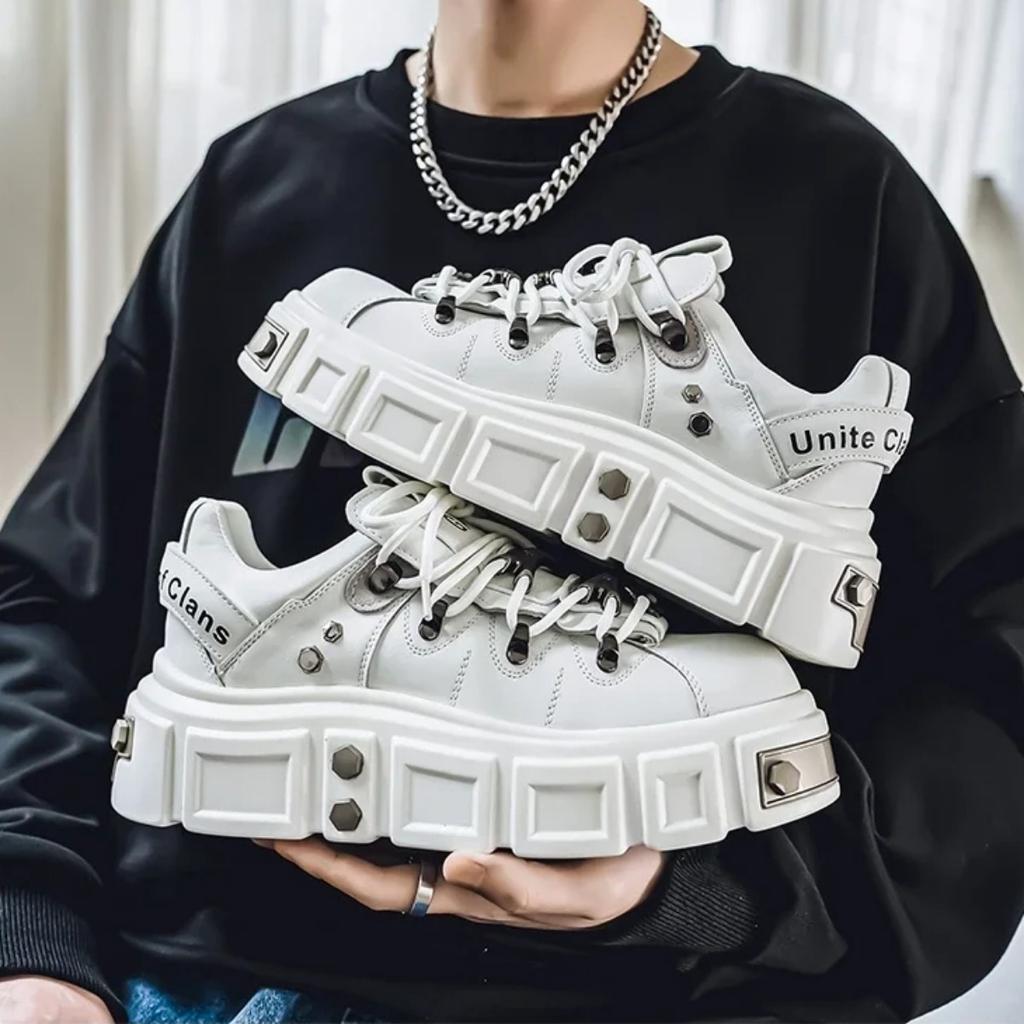 Platform Mens Shoes Casual Skateboard Leather Sneakers Sports Outdoor Hiking Luxury Designer Tennis Running Loafers