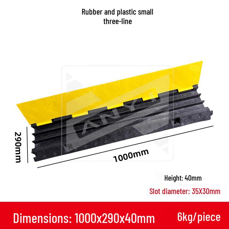 Cable Protection Raceway: Rubber & Plastic Speed Bump for Roads, Construction, and Indoor/Outdoor Use