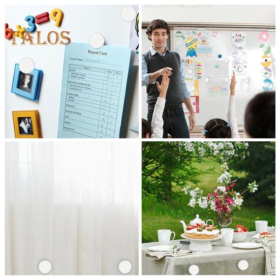 12 Pcs Shower Curtain Weights Coated Magnet Windproof No Installation Anti-slip Heavy Duty Prevent Blowing Drapery Flag Tablecloth Weights