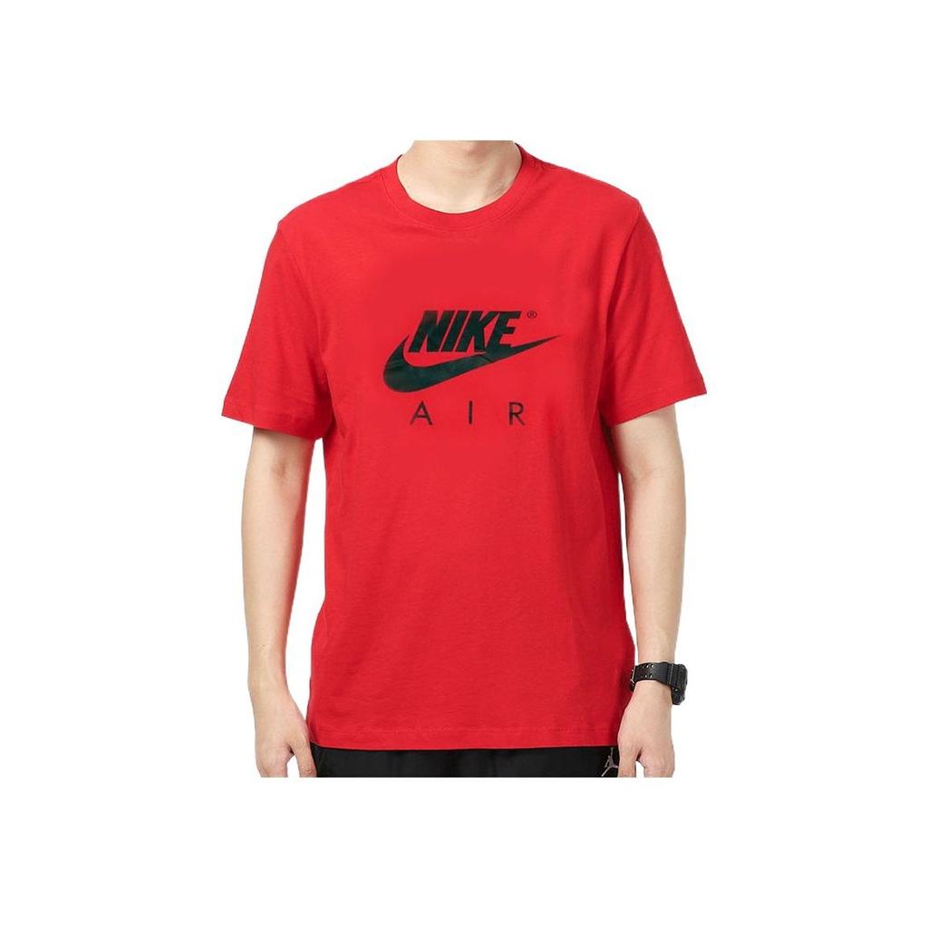 Nike Logo Print Crew Neck Short Sleeve T-Shirt Men Tops Red DD3352-657