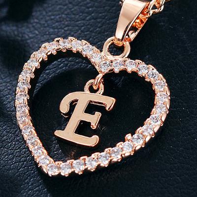 Colier Choker cu litera H și inimioară