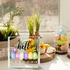 2D Flat Acrylic Easter Egg Decoration, Indoor and Outdoor Decoration - No Battery/electricity Required, Free Day Decoration, Shop Decoration, Durable