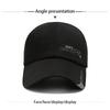 Minimalist Canvas Printed Long Brim Baseball Cap Duckbill Outdoor Sports Sun Shading And Protection Hat