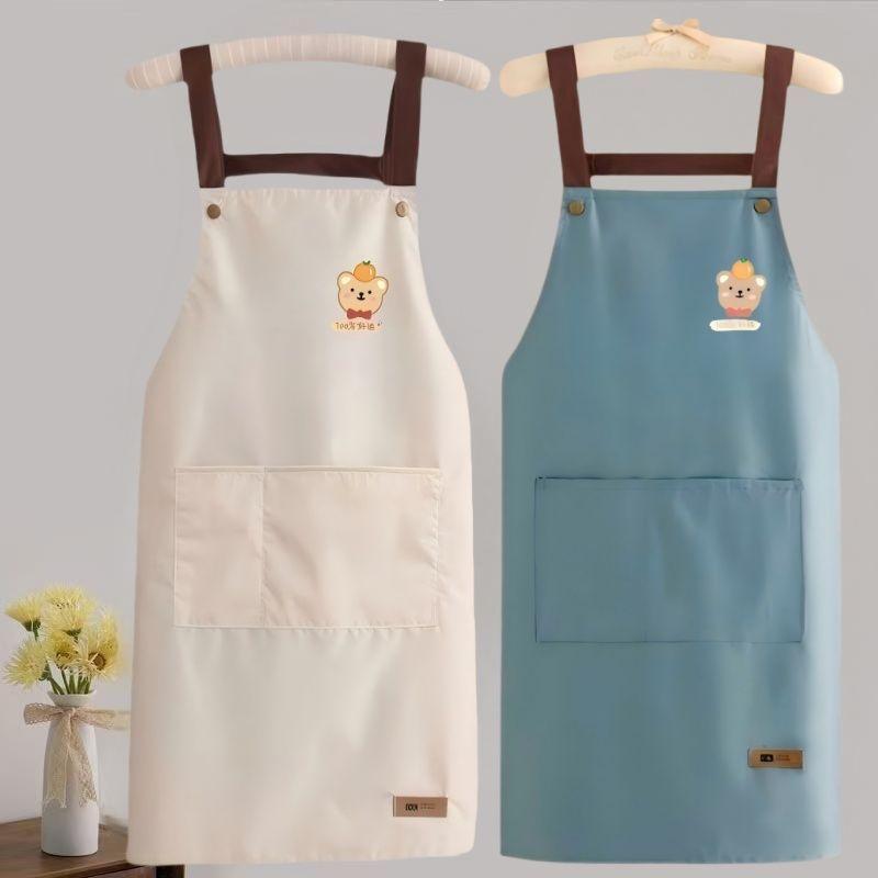 Waterproof and Oil-resistant Apron, Household Kitchen Work Clothes Apron