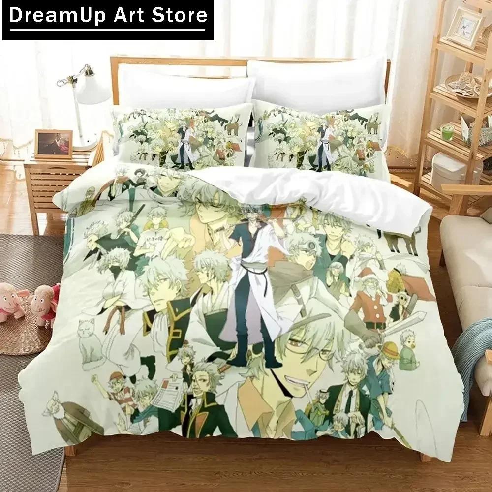 3D Print Fashion Gintama Anime Bedding Set Boys Girls Twin Queen Full Size Duvet Cover Pillowcase Bed Adult Bedroom