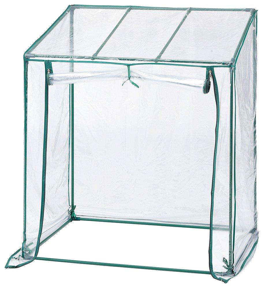 Takasho Greenhouse, Vinyl Greenhouse for Flower Stands, 96cm Wide x 70cm Deep x 111cm High, with Winter Cover for Plants and Seedlings [GRH-N04T]