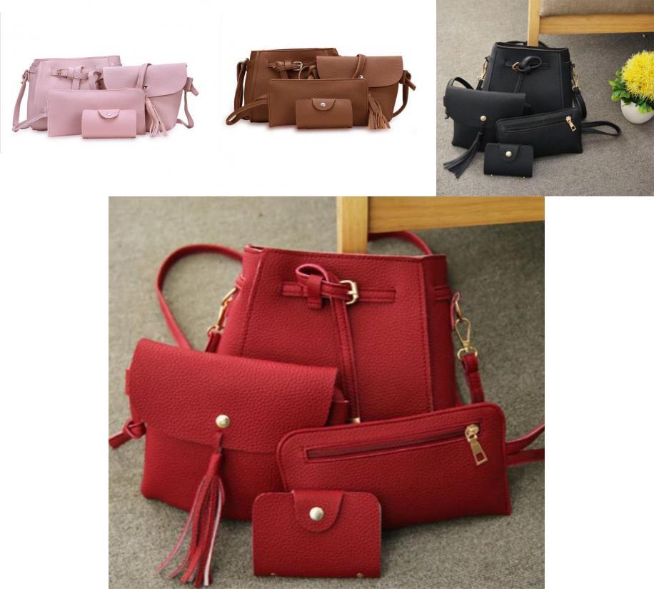 Versatile 4pcs Shoulder Bag And Tote Set For Stylish And Practical Use