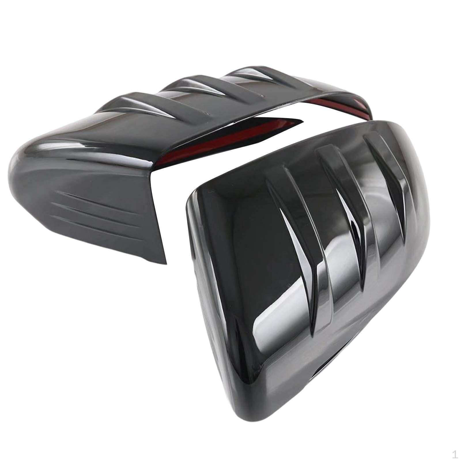 Rearview Mirror Cover Exterior Accessories Protection Sticker, Professional, Black, Durable Bright black