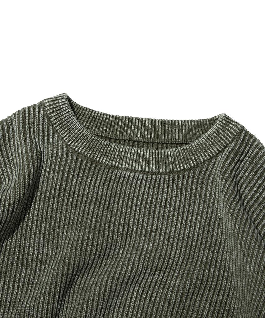 Seuweideu Gewaschener Strick [Khaki]