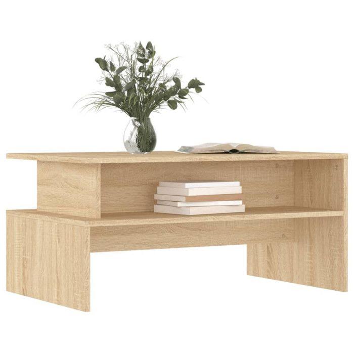 VidaXL Coffee Table Sonoma Oak 90x55x42.5 Cm Engineered Wood 834280