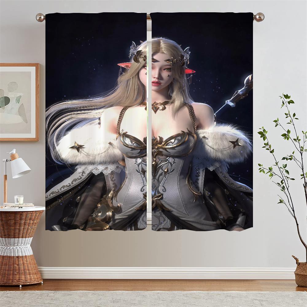 

Женские эльфийские подхваты для штор из бусин, шторы блэкаут для украшения гостиной, шторы блэкаут для спальни, набор из 2 штук, перегородка W50xH70cmx2pcs-CL