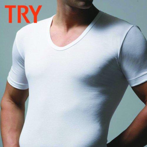 

[TRY] Short-Sleeve Pure Cotton Undershirt 3-Pack Set [Shipped from Korea] 100% Authentic 95