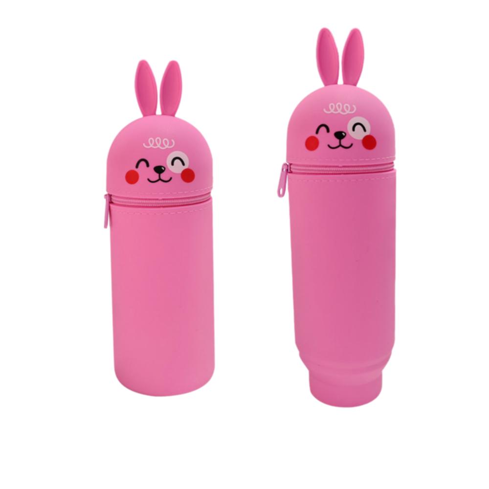 1pc Foldable Pencil Case Silicone Pen Box Cute Pen Container  for Students