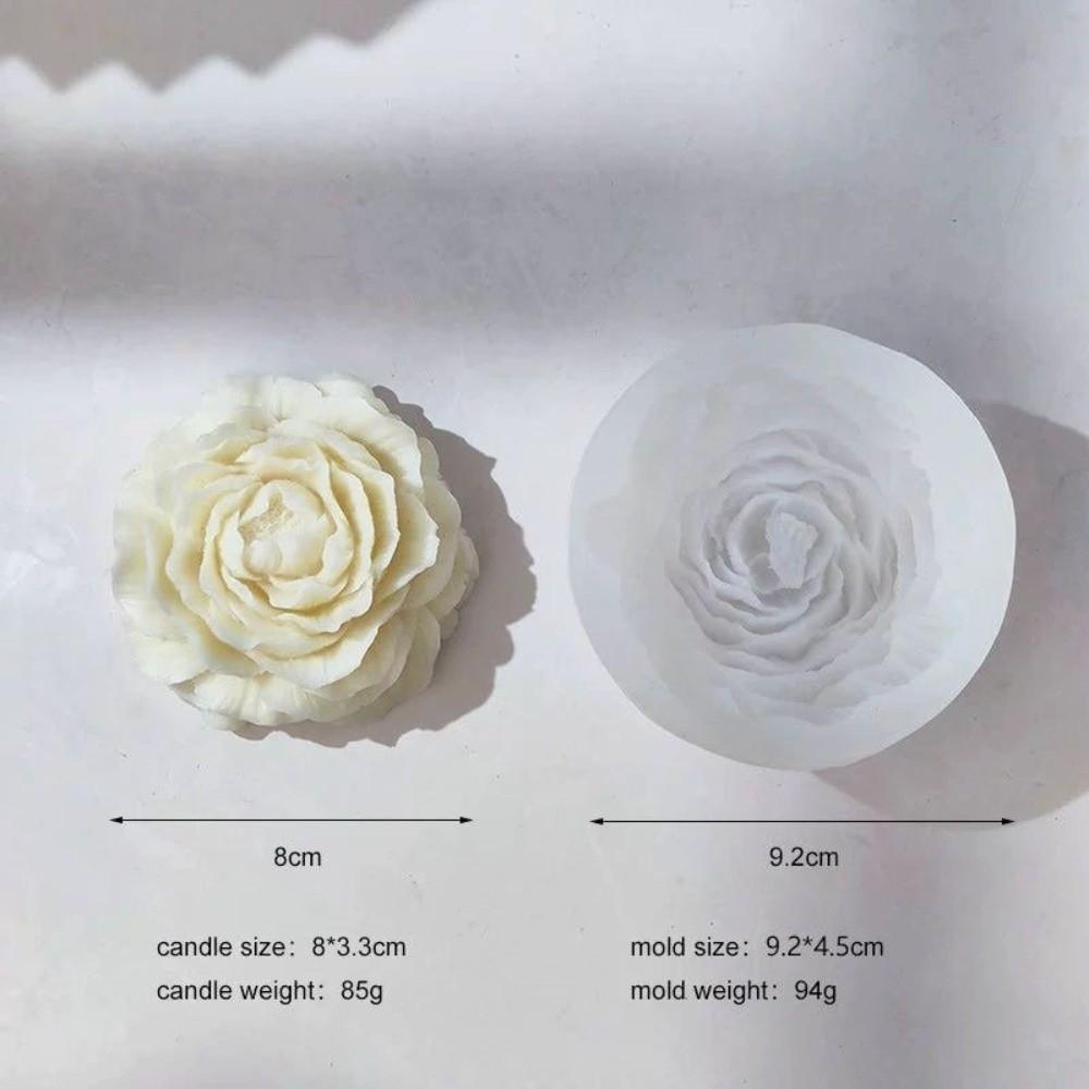 New Silicone Candle Mold 3D Flowers Clear Texture DIY Soap Mould Jasmine Peony Daisy Easy Demold Aromatherapy Mold Home Decor