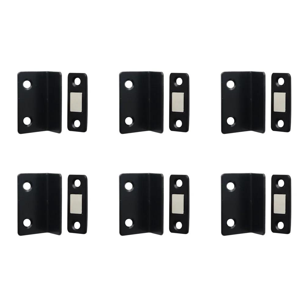 Strong Magnetic Cabinet Catches Punch Free Door Stopper Magnetic L-shaped Hidden Door Closer Home Improvement Furniture Hardware