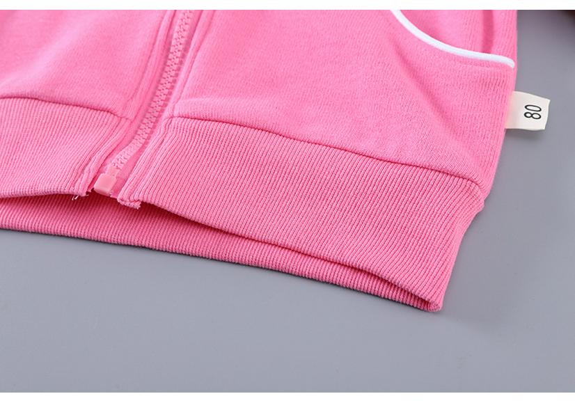 Girls' Korean Style Spring/Autumn Zipper Sweatshirt & Pants Two-Piece Set