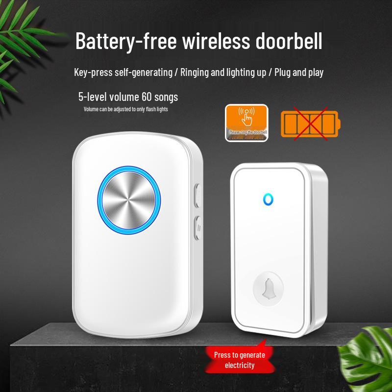 Wireless Self-Powered Waterproof Doorbell with Ultra-Long Range and Remote Control for Elderly.