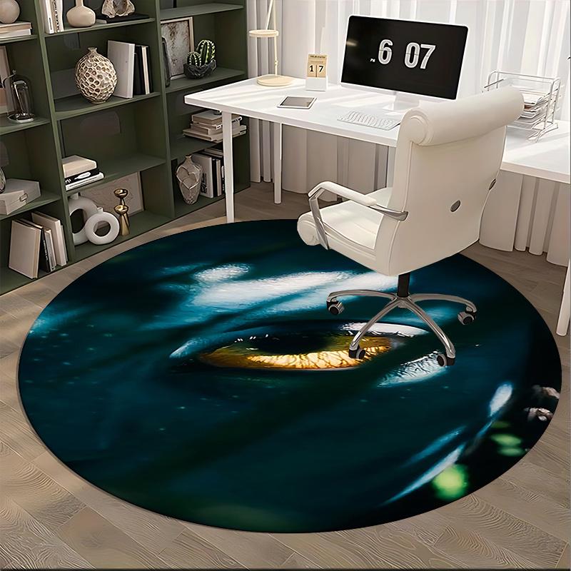 Avatar-Inspired Chair Mat - Round Carpet for Home Decor, Office Use, and Gifts - Perfect for Living Room, Bedroom, and Various Rooms0230b