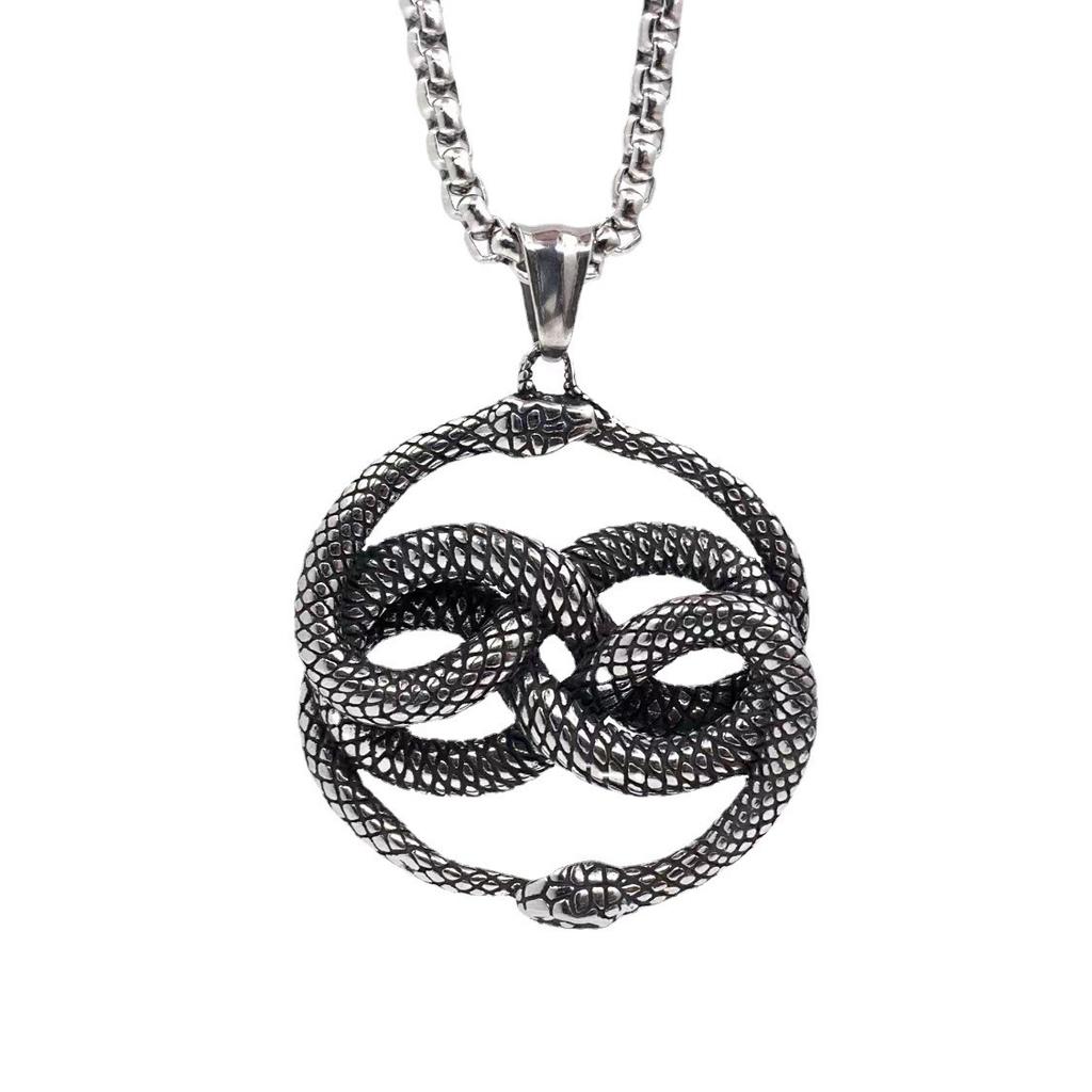 Dubbele Verstrengelde Slang Ketting Trui Ketting Sieraden Europese en Amerikaanse Mode
