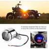 Universal Electronic Tachometer 2 in 1 Motorcycle LED Digital Voltmeter Tachometer Gauge Metal Odometer Speedometer Silver for Meauring Voltage of